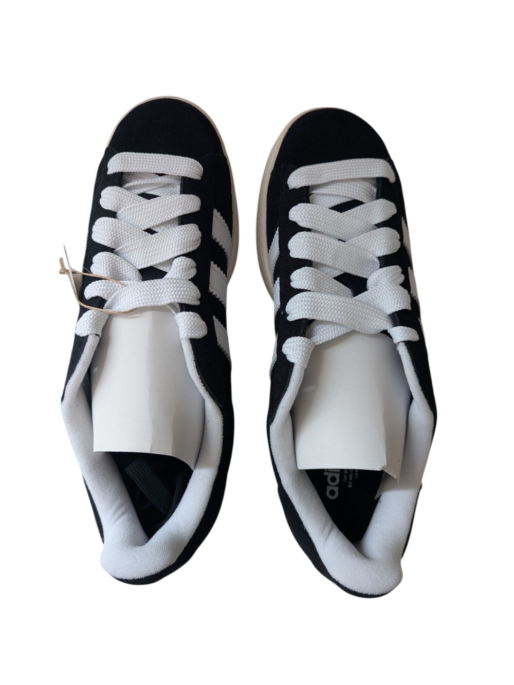 Adidas Campus 00s Fat Lace Sneaker Men's Size 10 Core Black/White - Picture 6 of 7